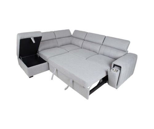 Nurgadiivanvoodi ODELIA-2 VN 263x227xH81/97cm, hall