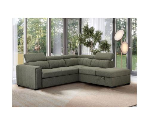 Nurgadiivanvoodi ODELIA-2 PN 263x227xH81/97cm, heleroheline