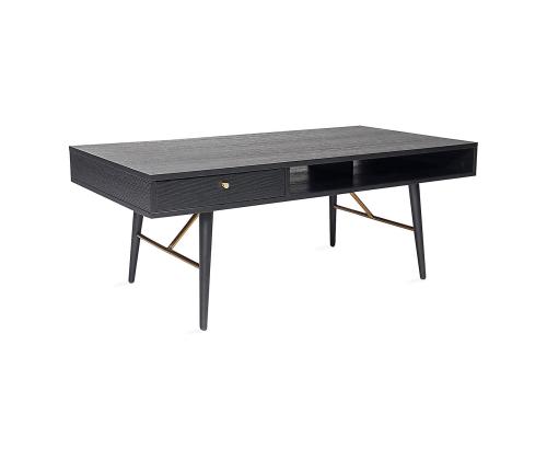 Diivanilaud LUXEMBOURG 115x60xH45cm, must melamiin