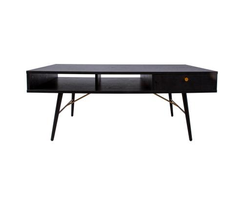 Diivanilaud LUXEMBOURG 115x60xH45cm, must melamiin