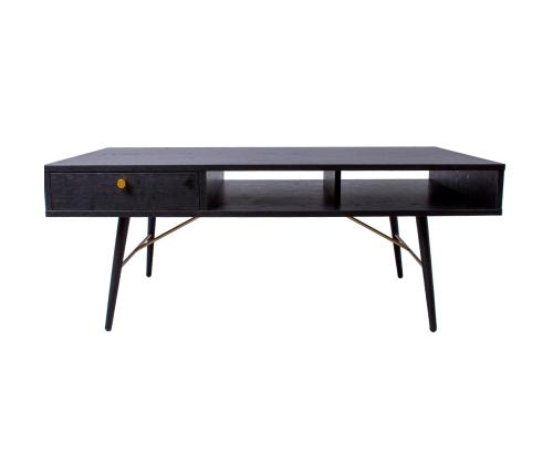 Diivanilaud LUXEMBOURG 115x60xH45cm, must melamiin