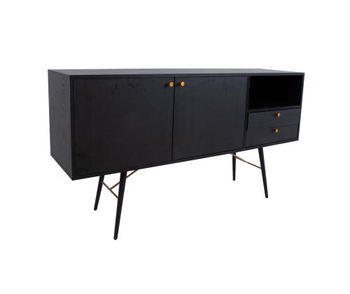 Kummut LUXEMBOURG 150x40xH80cm, must melamiin