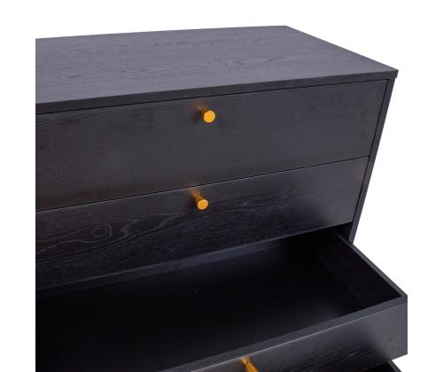 Kummut LUXEMBOURG 80x40xH90cm, must melamiin