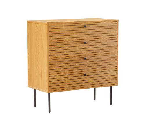 Kummut LINE 80x40xH85cm, tammedekooriga melamiin