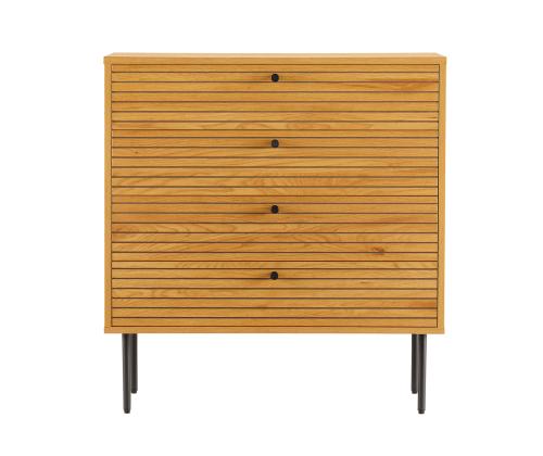 Kummut LINE 80x40xH85cm, tammedekooriga melamiin