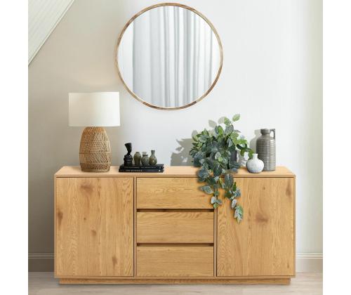 Kummut SACHA 160x40xH74cm, tammedekooriga melamiin