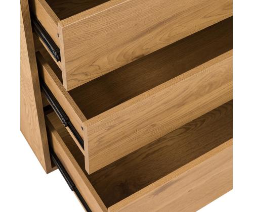 Kummut SACHA 75x40xH89cm, tammedekooriga melamiin