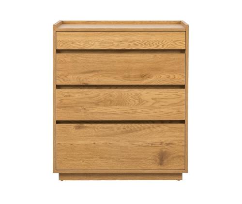 Kummut SACHA 75x40xH89cm, tammedekooriga melamiin