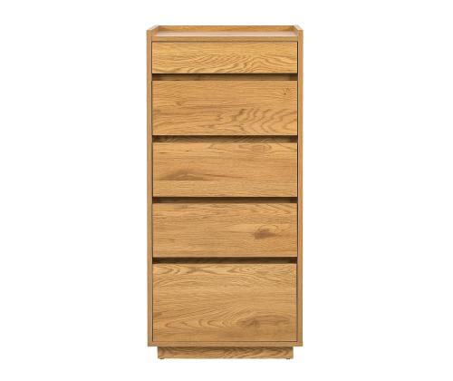 Kummut SACHA 50x40xH109cm, tammedekooriga melamiin