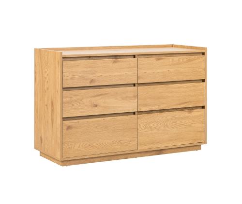 Kummut SACHA 120x40xH80cm, tammedekooriga melamiin