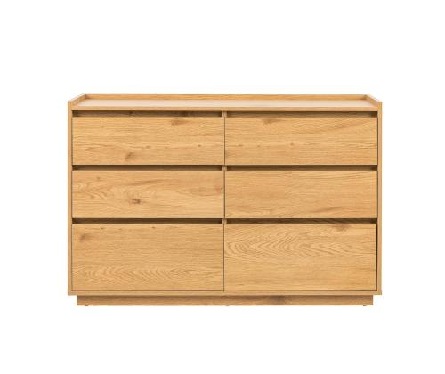 Kummut SACHA 120x40xH80cm, tammedekooriga melamiin