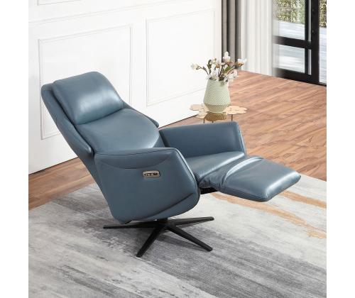 Tugitool DAMIANO elektriline recliner 72x84xH116cm, sinine nahk