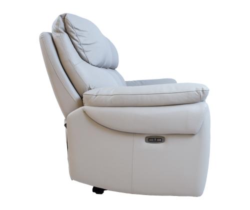 Diivan BOWEN 2-kohaline elektriline recliner 150x86xH102cm, beež naturaalne nahk