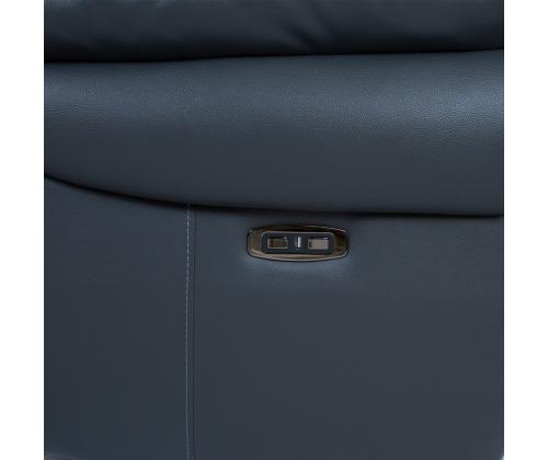 Diivan BOWEN 3-kohaline elektriline recliner 206x86xH102cm, tumehall naturaalne nahk