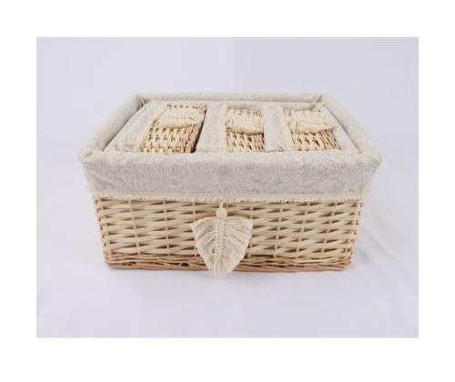 Korv WILLI TASSEL 26x18xH12cm