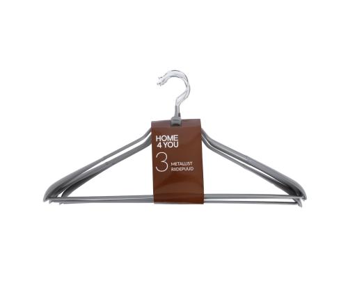 Riidepuud 3tk/komplektis, metall, hall PVC