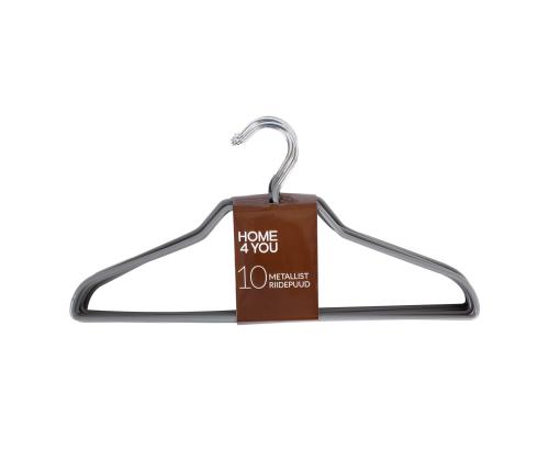 Riidepuud 10tk/komplektis, metall, hall PVC