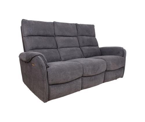 Diivan BOWERS 3-kohaline elektriline recliner 187x98xH109cm, sinakashall
