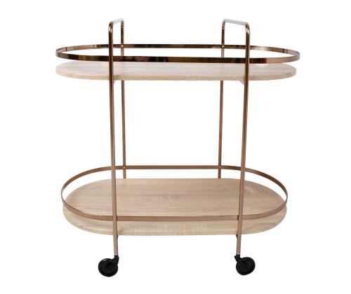 Serveerimislaud GENOVA 80x42xH80cm, helepruun, teras, laminaatplaat