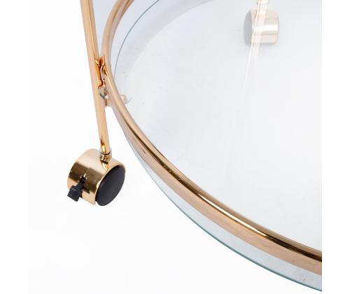 Serveerimislaud GENUA D52xH79cm, kuldne, teras, klaas