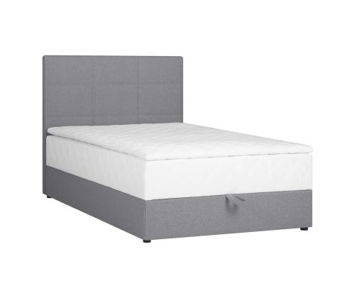 Kontinentaalvoodi LEVI 120x200cm, madratsiga, hall, 123x210xH114,5cm