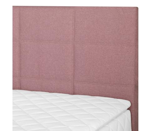 Kontinentaalvoodi LEVI 120x200cm, madratsiga, roosa, 123x210xH114,5cm