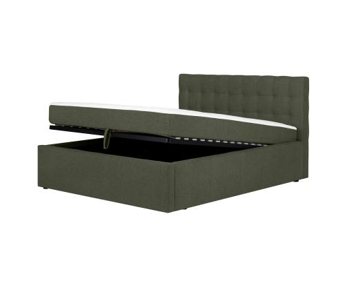 Kontinentaalvoodi LEENA 160x200cm, madratsiga, roheline, 176x221xH110cm