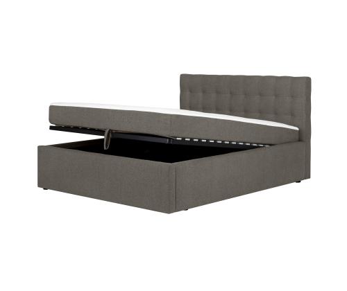 Kontinentaalvoodi LEENA 160x200cm, madratsiga, tumebeeþ, 176x221xH110cm