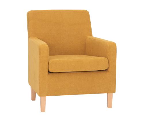 Tugitool LEENE kollane, 68,5x76xH84cm