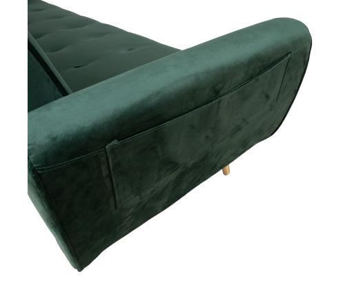 Diivanvoodi FALUN 214x83xH82cm, roheline samet