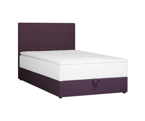 Kontinentaalvoodi LEVI 120x200cm, madratsiga, tumeroosa, 123x210xH114,5cm