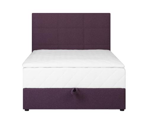 Kontinentaalvoodi LEVI 120x200cm, madratsiga, tumeroosa, 123x210xH114,5cm