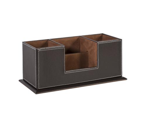 Pliiatsitops WALTER 8x28xH11cm, tumepruun, kunstnahk