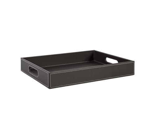 Kandik WALTER 30x40xH6cm, tumepruun, kunstnahk