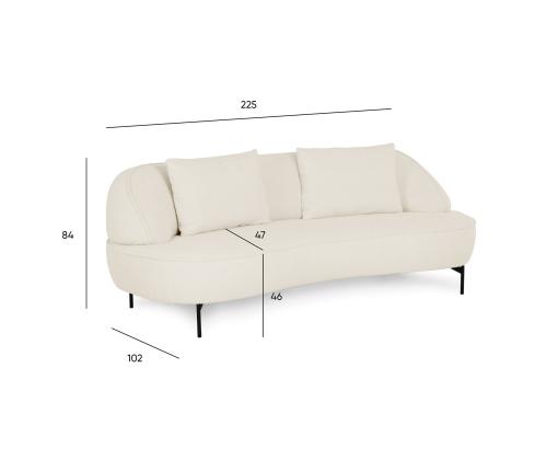Diivan CAMRY 225x107xH84cm, kreem