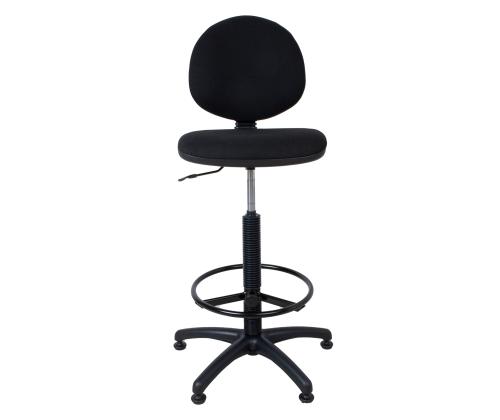 Kõrge töötool SMART, 46x46,5xH109-132,5cm, must, kangas, plastik