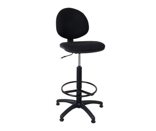 Kõrge töötool SMART, 46x46,5xH109-132,5cm, must, kangas, plastik