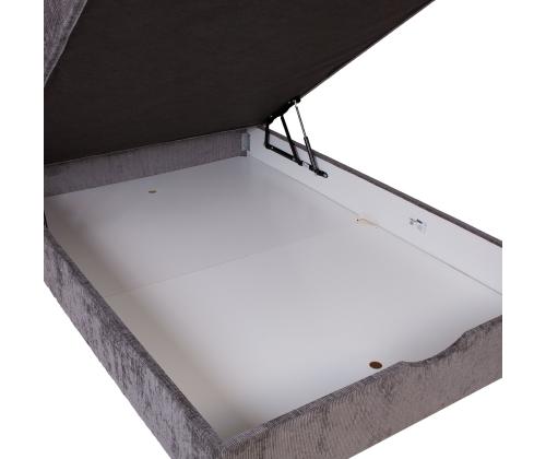 Kontinentaalvoodi LAARA 90x200cm, grafiit, 91x208xH119cm