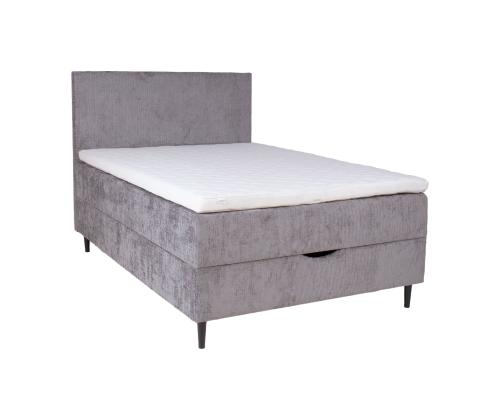 Kontinentaalvoodi LAARA 120x200cm, hall, 121x208xH119cm