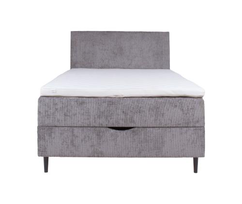 Kontinentaalvoodi LAARA 120x200cm, hall, 121x208xH119cm