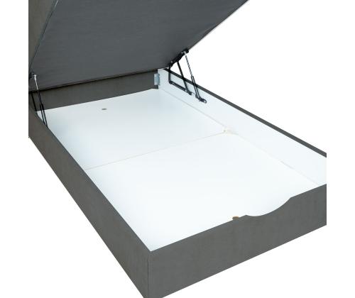 Kontinentaalvoodi LAARA 120x200cm, tumehall, 121x208xH119cm