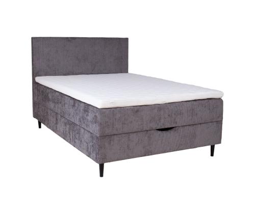 Kontinentaalvoodi LAARA 140x200cm, grafiit, 141x208xH119cm