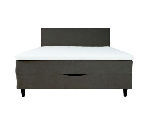 Kontinentaalvoodi LAARA 140x200cm, tumehall, 141x208xH119cm