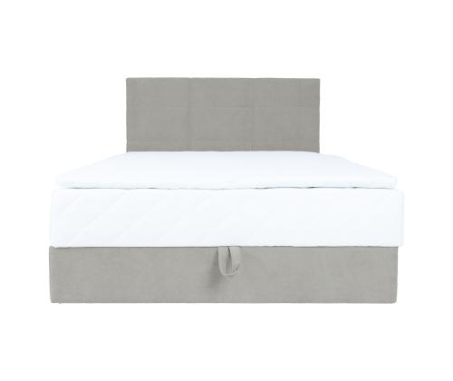 Kontinentaalvoodi LEVI 140x200cm, madratsiga, tumebeež, 143x210xH114,5cm