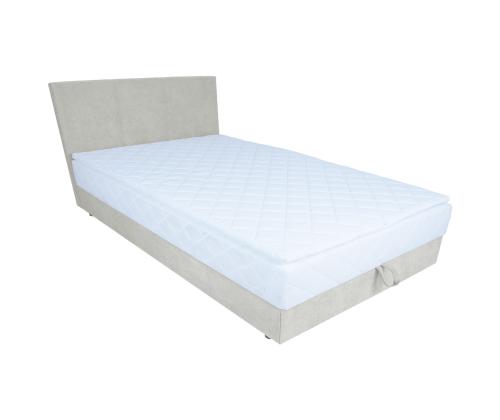 Kontinentaalvoodi LEVI 140x200cm, madratsiga, tumebeež, 143x210xH114,5cm