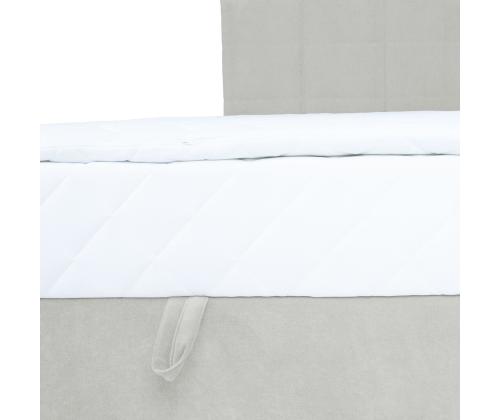 Kontinentaalvoodi LEVI 140x200cm, madratsiga, tumebeež, 143x210xH114,5cm