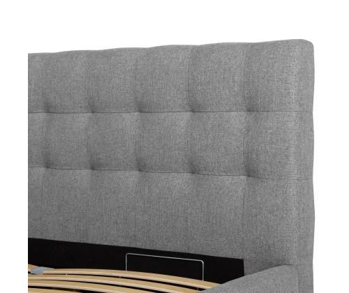 Voodi LEENA 160x200cm, hall, 176x221xH110cm