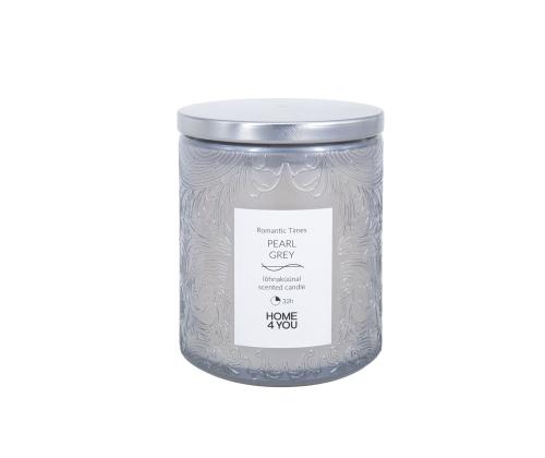 Klaasküünal ROMANTIC TIMES H9cm, pärlhall, vanilje ja kaneel