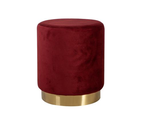 Tumba LA PERLA, D35xH42cm, kattematerjal: samet kangas, värv: punane