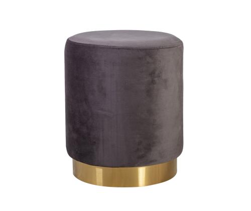 Tumba LA PERLA D35xH42cm, kattematerjal: samet kangas, värv: hall